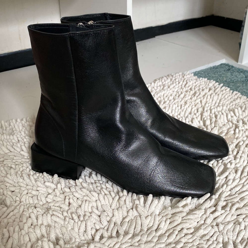 zara square toe boots NWOT